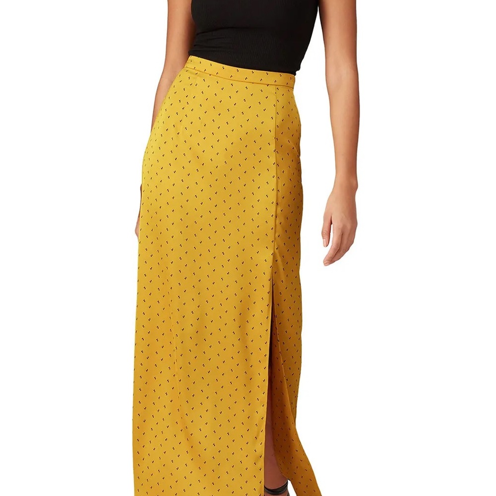 BCBGMaxAzria Yellow Maxi Skirt - Picture 3 of 7